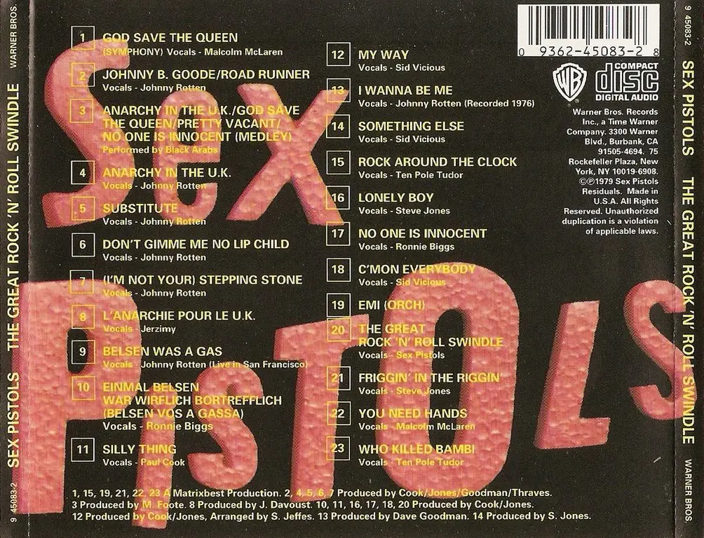 Sex Pistols The Great Rock N Roll Swindle 1979 1993 Reissue Avaxhome 3029