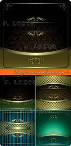 Vintage vector backgrounds set 21