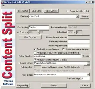 Traction Software PDF Content Split SA 1.26