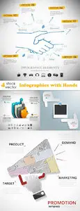 Vectors - Infographics with Hands