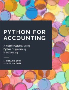 Python for Accounting : A Modern Guide to Using Python Programming in Accounting