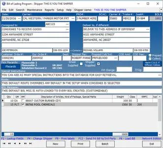 Starre Enterprises Star Bill Of Lading 12.50