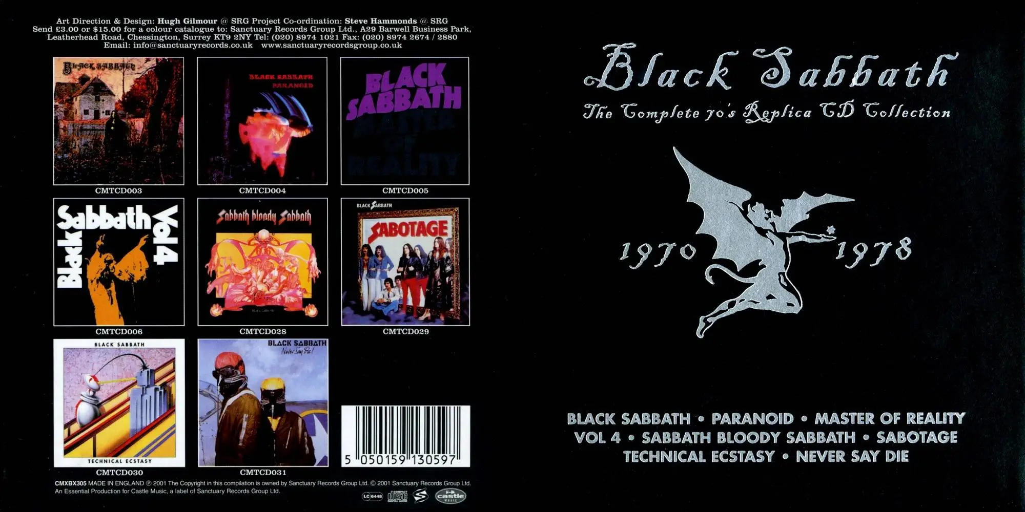 Black Sabbath The Complete 70s Replica Cd Collection 1970 1978 2001