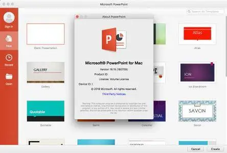 Microsoft Office 2016 for Mac 16.15 VL Multilingual