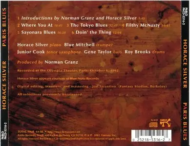 Horace Silver - Paris Blues (1962) [Remastered 2002]