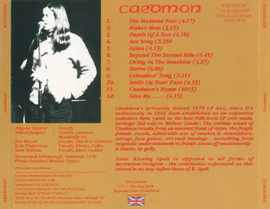 Caedmon - Caedmon (1978) [2006, Kissing Spell KSCD9450-1]