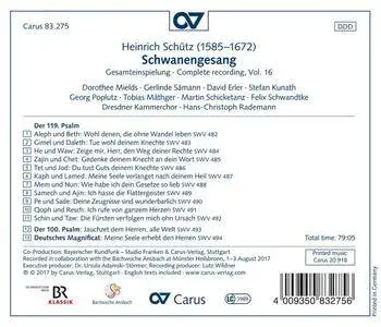 Dresdner Kammerchor & Hans-Christoph Rademann - Schütz: Schwanengesang (2018)