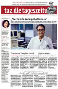 Tageszeitung TAZ vom 21 Januar 2014