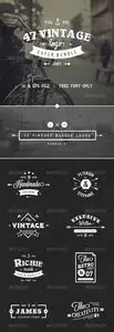 GraphicRiver 47 Vintage Logos Bundle