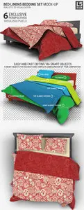 GraphicRiver - Bed Linens Bedding Set Mock-Up
