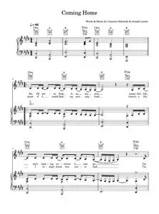 Coming Home (featuring Rita Ora) - Rita Ora, Sigma, Sigma Feat. Rita Ora (Piano-Vocal-Guitar (Piano Accompaniment))
