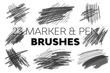 Marker & Pen Brushes for Photoshop