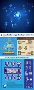 Vectors - Technology Backgrounds Set