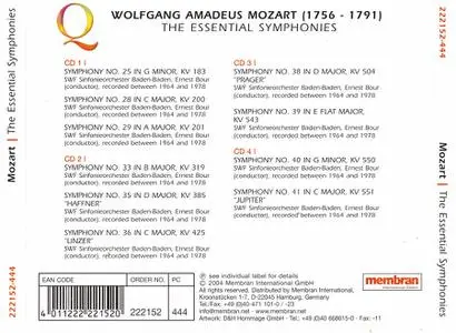 Ernest Bour, SWF Sinfonieorchester Baden-Baden - Wolfgang Amadeus Mozart: The Essential Symphonies [4CDs] (2004)