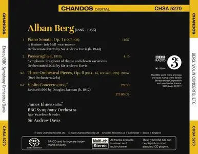 Andrew Davis, BBC Symphony Orchestra - Alban Berg: Violin Concerto; Three Orchestral Pieces; Piano Sonata; Passacaglia (2022)