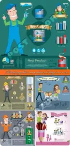 Advertising poster new product and happiness vector