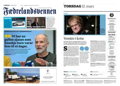 Fædrelandsvennen – 12. mars 2020