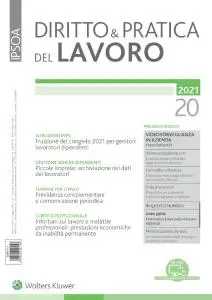 Diritto e Pratica del Lavoro N.20 - 22 Maggio 2021