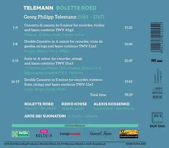 Bolette Roed, Reiko Ichise, Alexis Kossenko, Arte dei Suonatori - Telemann (2016)