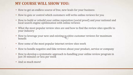 Udemy: Google Twitter & FB Online Reviews To Maximize Sales & Leads (2015)