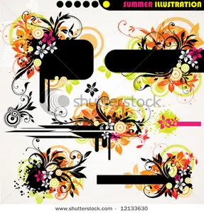 Vector elements for summer design 2