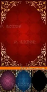 Gold frame vector set 2