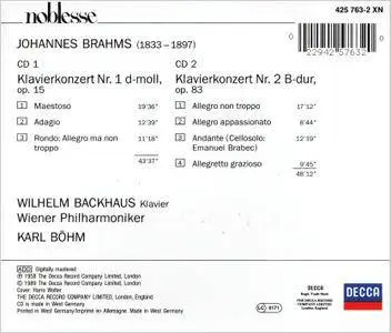 Wilhelm Backhaus, Vienna Philharmonic, Karl Bohm - Johannes Brahms: Piano Concertos Nos. 1 & 2 (1989) 2CDs [Re-Up]