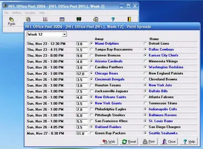 Dolphin Safe Software NFL Office Pool 2009.11.2.0.0