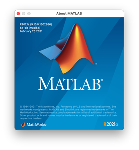 MathWorks MATLAB R2021a v9.10.0.1602886 macOS