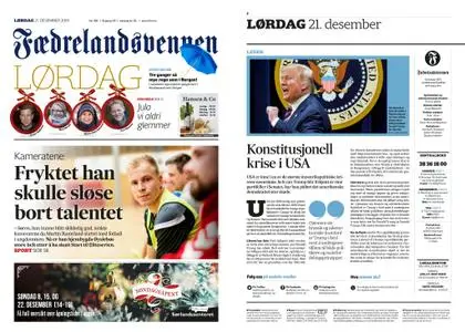 Fædrelandsvennen – 21. desember 2019