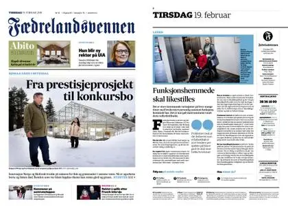 Fædrelandsvennen – 19. februar 2019