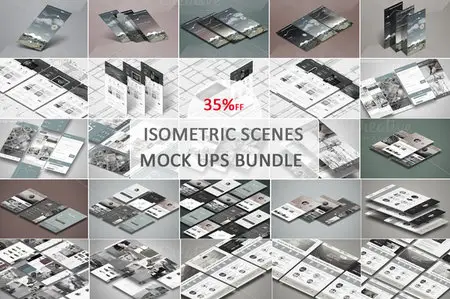 CreativeMarket - Isometric Scenes Mock ups Bundle