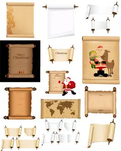 Vector Set Design Parchment Scrolls