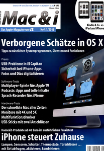 c't Mac & i - Magazin rund um Apple Februar/März 01/2016