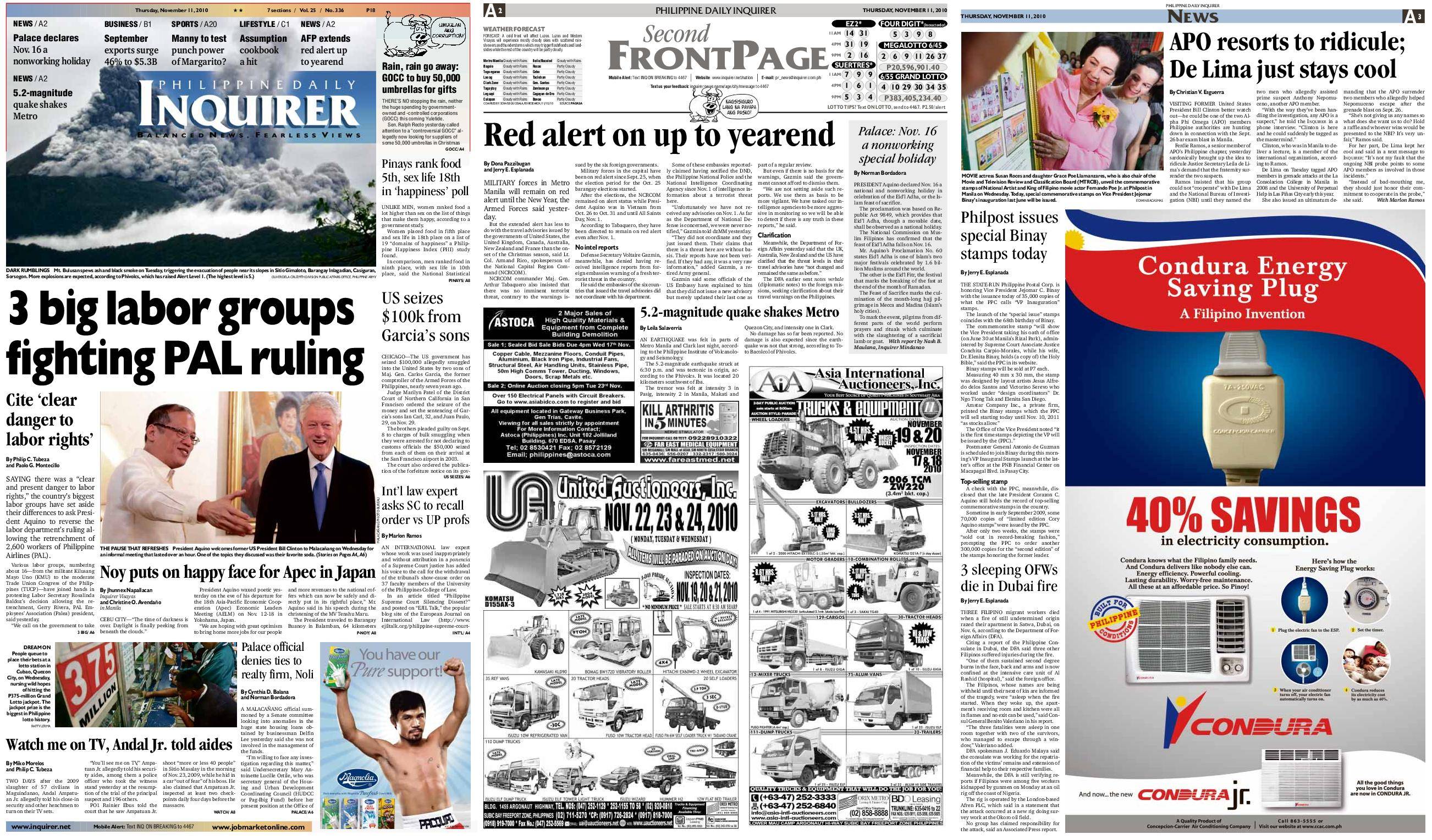 Newspapers philippine daily 