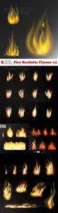 Vectors - Fire Realistic Flames 14