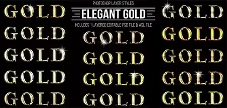 Elegant Gold - Photoshop Layer Styles