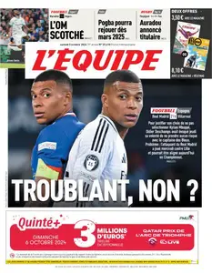 L’equipe du Samedi 5 Octobre 2024