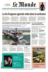 Le Monde du Mercredi 22 Juillet 2026