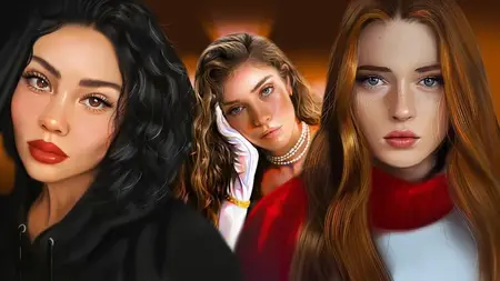 Digital Portrait Course: Painting Female Characters
