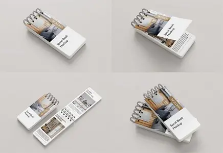 Spiral Brochure PSD Mockup Templates