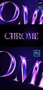 Grainy Chrome Text Effect for Photoshop