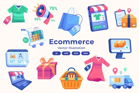 EE - Ecommerce Icon Collection 4BYJEMP