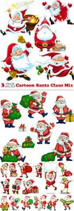 Vectors - Cartoon Santa Claus Mix