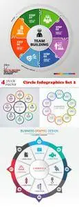 Vectors - Circle Infographics Set 2