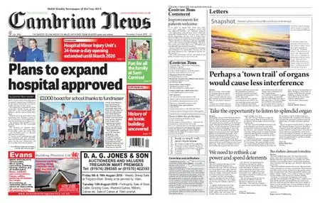 Cambrian News Arfon & Dwyfor – 02 August 2019