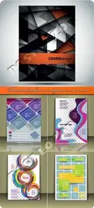Business brochure or magazine cover vector 3