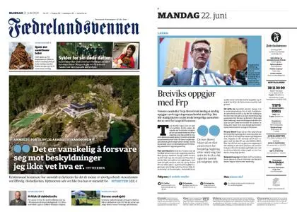 Fædrelandsvennen – 22. juni 2020