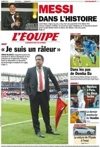 L'Equipe Edition du Mardi 8 Janvier 2013