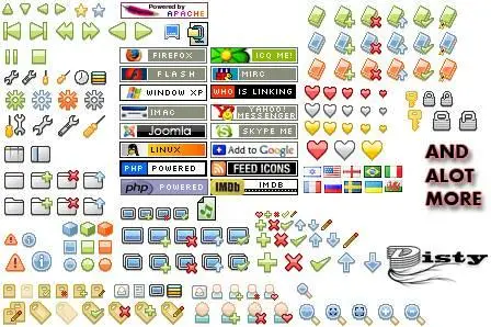 Mini Web Icons - Over 2000 in a 5MB! Great for Applications!